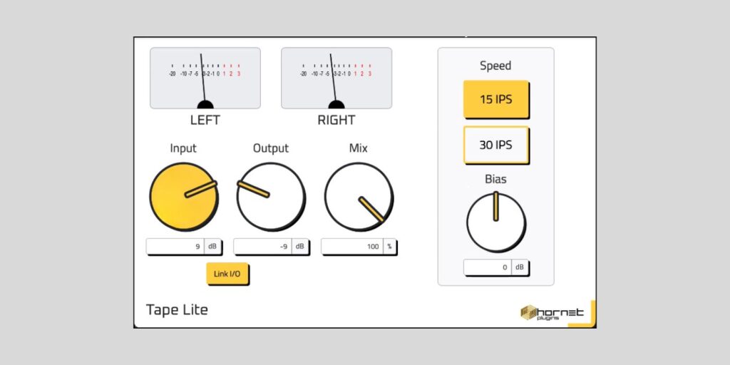HoRNet Plugins releases FREE HoRNet TapeLite tape saturation plugin